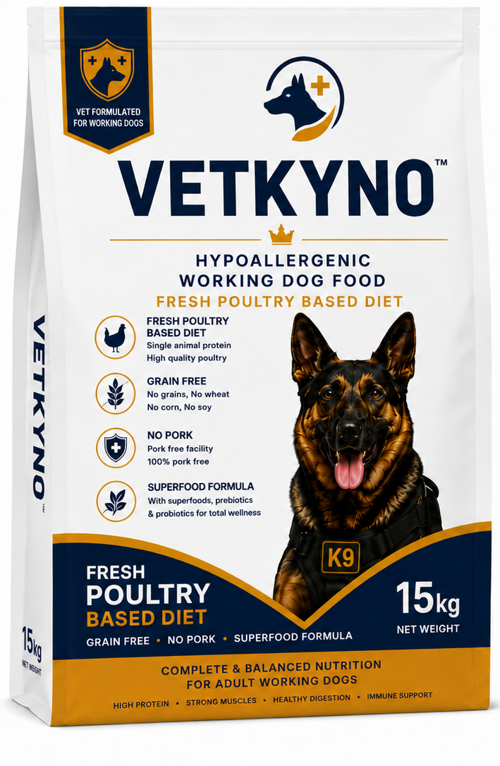 VETKYNO 15 kg working dog food bag